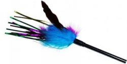 Уют Дразнилка фиолетово-синие перья, 40 см