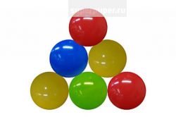 Уют Набор 6 мячей  цветные шарики  прозрачные