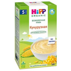 HIPP Каша Зерновая Кукурузная Органическая без Молока {с 5 мес} 200г.