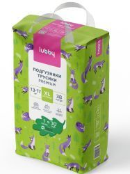Lubby Premium Трусики -Подгузники (XL) 38шт 13-17кг