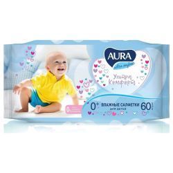 Aura Ultra Comfort Детские Влажные салфетки 60шт