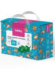 Lubby Premium Трусики -Подгузники (XXL) 28шт 17+кг