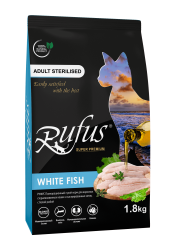 Rufus сухой корм для кошек Руфус Стерил. и кастр. котов Белая рыба 1,8 кг 