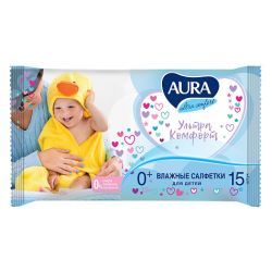 Aura Ultra Comfort Детские Влажные салфетки 15шт