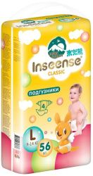 Inseense Classic Подгузники L (56шт) (жёлтая) 9-14кг