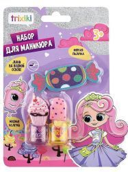 Trixiki Набор для маникюра Сладости и радости (2лака+2колечка+пилочка) 3+