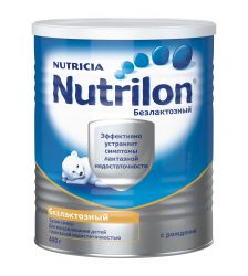 NUTRILON Безлактозный - Смесь Специал. {с рождения} {частич./полн.лактазная недостат.} 400г.