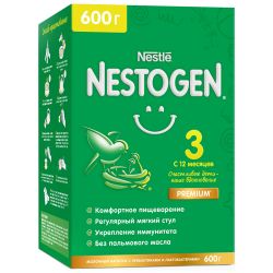 NESTOGEN -3 (600) Детское Молочко {с 12 мес} с Пребиотиками и Лактобактериями 600г