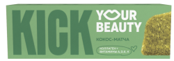 KICK YOUR BEAUTY Батончик Кокосовый с Чаем Матча , Коллагеном и Витаминами A,D,E,K 38гр