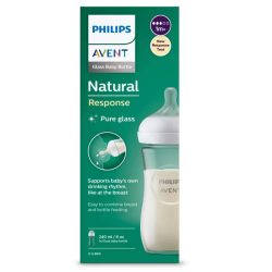 Avent Бутылочка Natural Response из стекла с силиконовой соской SCY933/01, 240мл 1+