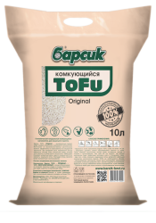 Наполнитель для кошачьего туалета Барсик TOFU / ТОФУ Original Комкующийся 10л
