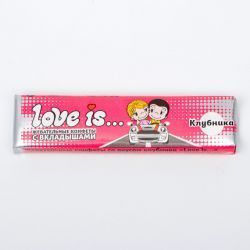 Жев.Конфета LOVE IS Клубника (12 25гр) 300гр
