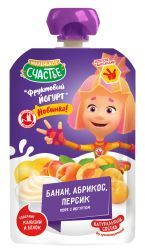 ФИКСИКИ Пюре Банан Абрикос Персик с Йогуртом { c 6 мес} (Гуалапак) 85г