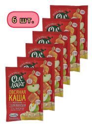 Ол'Лайт Каша Овсяная с Яблоком и Мёдом с Молоком 40 гр-6шт