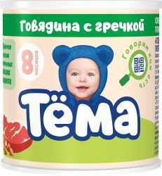 ТЕМА Пюре из Говядины с Гречневой Крупой 5% жирность {с 8 мес} 90г
