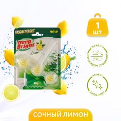 Deep Bright Блок обода унитаза Сочный Лимон 1шт/уп Deep Bright Блок обода унитаза Сочный Лимон 1шт/уп