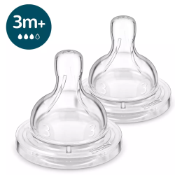 Avent Соска силиконовая Anti-colic средний поток 3+ 2шт