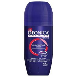 DEONICA FOR MEN Антиперспирант Антибактериальный эффект {Ролик} Шоубокс 50 мл