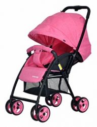 Коляска прогулочная Everflo E-501 Letter flamingo розовый перек. ручка