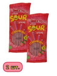SWEETO Мармелад Жевательный Супер Кислые Палочки Клубника 75г-2шт