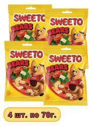 SWEETO Мармелад Жевательный Мишки 70г-4шт