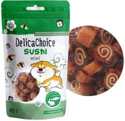 ДеликаЧойс Суши мини из кролика и трески 40г, 1 50 шт 0,04кг