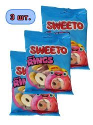 SWEETO Мармелад Жевательный Кислые Колечки 70г-3шт.
