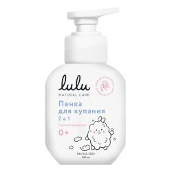 LULU Пенка для Купания 2в1 с Пантенолом,Бисабололом,Экстрактами Ромашки,Календулы и Лаванды 250мл