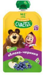 МАША и МЕДВЕДЬ Пюре Яблоко Черника {с 5 мес} (Гуалапак) 85г