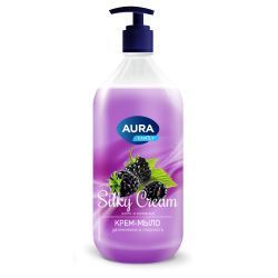 Aura Silky Cream Крем-мыло Шелк и Ежевика {дозатор} 1л