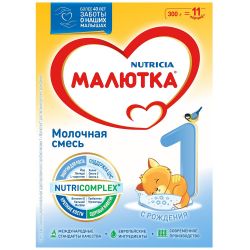МАЛЮТКА - 1 Молочная Смесь с Пребиотиками {с рождения} {300г.} 300г.