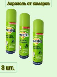 MOSQUITALL Аэрозоль Универсальная Защита от Комаров Т150мл - 3 шт.