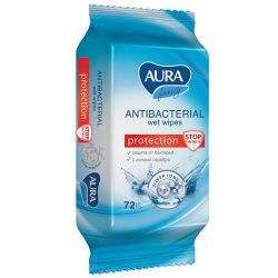 Aura Family Влажные салфетки с Антибактериальным эффектом 72шт