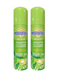 MOSQUITALL Аэрозоль Нежная Защита для Детей от Клещей {с 3 лет} 150мл - 2 шт.