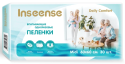 Inseense Пелёнки Daily Comfort Одноразовые 60 60см 665мл 30шт