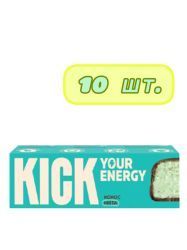 KICK YOUR ENERGY Батончик Кокосовый с Эфирным Маслом Мяты 45гр - 10 шт.