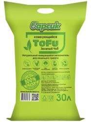 Наполнитель для кошачьего туалета Барсик TOFU / ТОФУ Зелёный Чай 30л