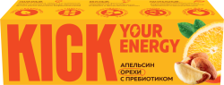 KICK YOUR ENERGY Батончик Апельсином, Орехами и Пребиотиком 35гр