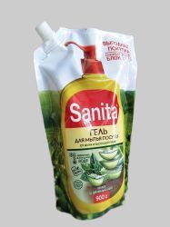 Sanita Средство для Мытья Посуды (Алоэ/Зеленый чай) Дой-пак 900г
