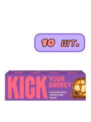 KICK YOUR ENERGY Батончик с Изюмом и Черносливом в Карамельном Шоколаде 45гр - 10 шт.