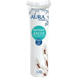 AURA Ватные диски Classic 120шт