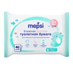 Mepsi Влажная детская туалетная бумага 40шт