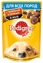 Pedigree пауч Телятина /Печень в желе 28 1 85г
