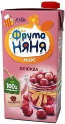 ФрутоНяня Морс из Клюквы, неосветл. {с 3 лет} 0,5л