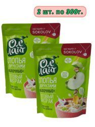 Ол'Лайт Завтраки Сухие Хлопья с Фруктами Яблочные 300 гр-2шт