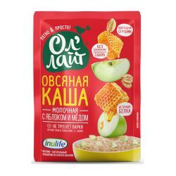 Ол'Лайт Каша Овсяная с Яблоком и Мёдом с Молоком 40 гр