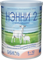 НЭННИ 2 Молочная Смесь с Пребиотиками на основе Козьего Молока {с 6 мес} 800г.
