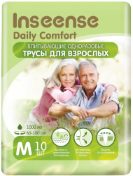 Inseense Трусики-Подгузники Daily Comfort для Взрослых M (60-100см) 1000мл 10шт