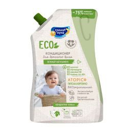 Солнце и Луна Eco Кондиционер для Детского белья {Зелёный Чай/Бамбук} Дой-Пак 1л 0+