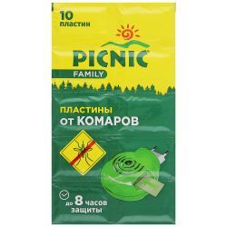 Picnic Family Пластины от Комаров (48шт в блоке) Т10 шт